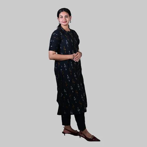 BLACK IKKAT COORDER SET